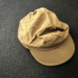Vintage Divided Military Style Brown Cap - Used